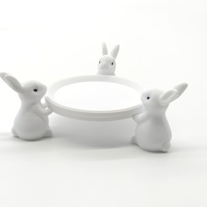 Plateau à lapins imprimé en 3D, best-seller, avec trois lapins mignons, petit plateau de rangement pour bijoux et clés, ornements - Product Image 6