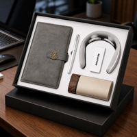 Ensemble de Carnets de Luxe Personnalisés A5, Relié en Cuir PU, Journal d'Affaires avec Stylo, Tasse Thermos et Boîte Cadeau, Promotion de Diplôme, Plusieurs Couleurs