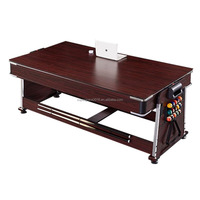 Mesa de Juego Moderna 4 en 1 de 7 pies, Equipo Deportivo de Interior de Gran Venta, Incluye Mesa de Billar, Hockey de Aire, Bolsillos de PVC y Rieles de MDF