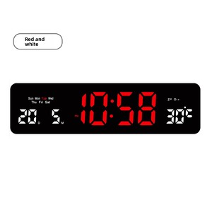 Siêu rộng 322 mét LED kỹ thuật số Đồng hồ báo thức bốn màu sắc tùy chọn giao diện TYPE-C được xây dựng trong nút pin hiện đại OFF-tường tùy chọn - Product Image 5