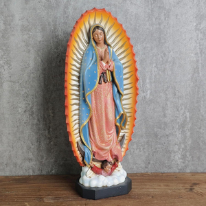 Estatua <span class=keywords><strong>de</strong></span> <span class=keywords><strong>la</strong></span> <span class=keywords><strong>Virgen</strong></span> María <span class=keywords><strong>de</strong></span> Fibra <span class=keywords><strong>de</strong></span> Vidrio, Estilo Occidental, Realista, Personalizable en Tamaño y Color, Pintura Antidecoloración, para Familias - Product Image 1