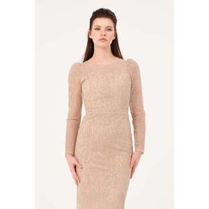 Robe décontractée élégante pour femme DANS, couleur vison, motif uni, coupe confortable, disponible en tailles européennes 38-42 - Product Image 4