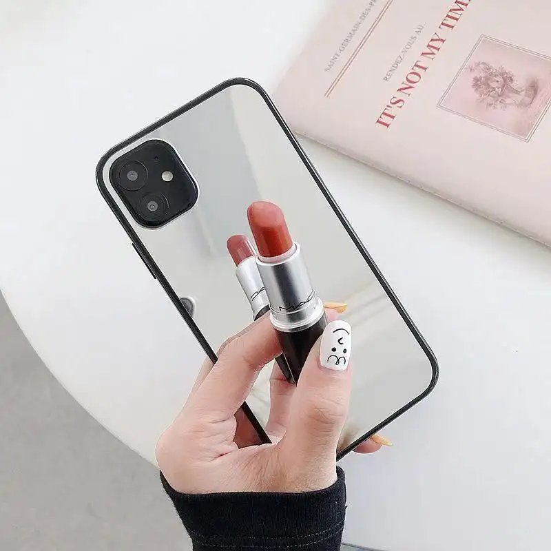 Hot Sale Mobil Phone Bag Case Soft Makeup mirror Back Cover Transparent Silicone Mobile Phone Case for iPhone 11 12 13 Pro Max