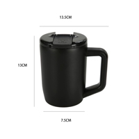 Tasses à café isothermes sans BPA en gros, mugs de voyage isothermes en acier inoxydable avec poignée et couvercle coulissant pour thé, lait, coffret cadeau