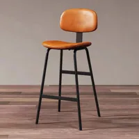 Chaise de bar moderne en métal empilable, légère, durable et écologique avec pieds en fer pour usage commercial à la maison, au bureau et à l'hôtel
