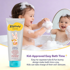 <span class=keywords><strong>Gel</strong></span> <span class=keywords><strong>Douche</strong></span> Enfant Marque Blanche 250ml 3-6 Ans Formule et Parfums Doux, Hydratants, Apaisants et Adaptés aux Peaux Atopiques - Product Image 2