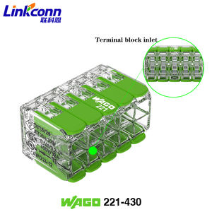 Connecteurs rapides Wagos 221-430 pour câblage, connecteur de borne 4 mm avec certification ROHS, connecteur de fil à enfoncement 10 pôles 600V 20A - Product Image 5
