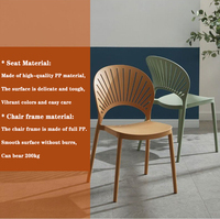 Chaise de salle à manger empilable moderne, colorée, de haute qualité, imperméable et écologique pour la maison, l'appartement et la villa