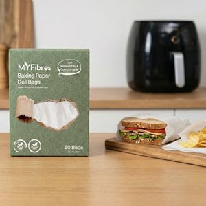 Bolsas de Papel para Hornear Resistentes a la Grasa, Impresas Personalizadas MyFibres, 16x22cm, 30 Piezas, Aptas para Horno y Lavavajillas, Hechas en Francia - Product Image 1