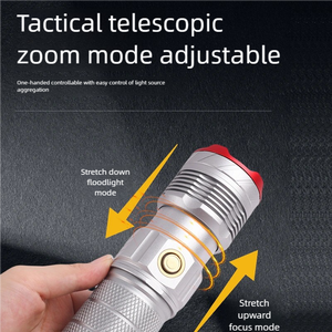 <span class=keywords><strong>Lampe</strong></span> de poche haute puissance rechargeable en alliage d'aluminium super brillant blanc LED <span class=keywords><strong>longue</strong></span> distance extérieure <span class=keywords><strong>portée</strong></span> de 5 <span class=keywords><strong>km</strong></span> - Product Image 6