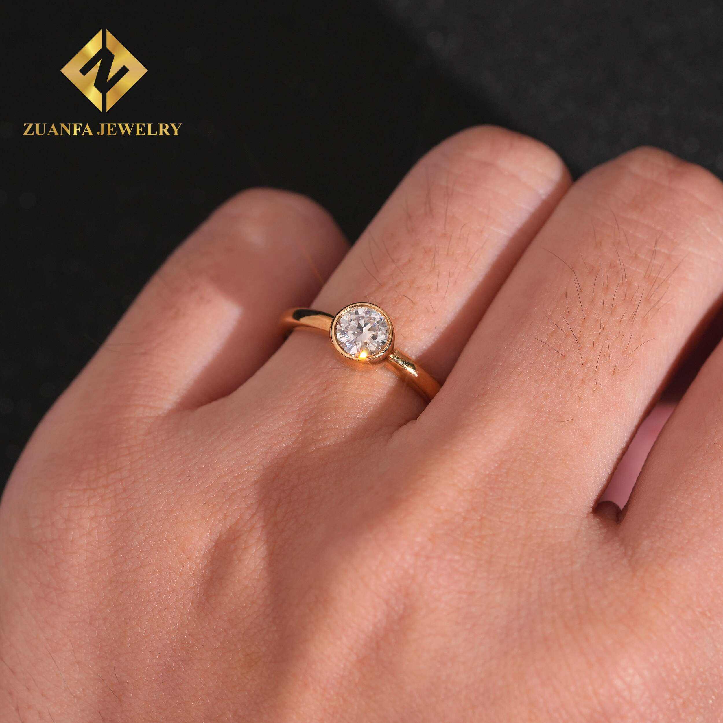 18k gold lab diamond