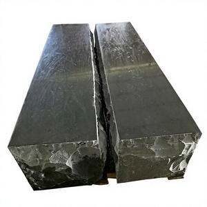 Bancs en pierre de basalte noir naturel, blocs solides pour aménagement paysager de jardin et de parc - Product Image 1