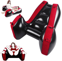 Canapé gonflable portable et pliable, grand stock avec MOQ de 1 pièce, pour chambre à coucher, jeu privé, coussin de retenue pour les jambes