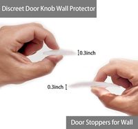Protecteur de porte mural en silicone lavable de 3,15 po, pare-chocs de poignée de porte plus grand avec autocollant adhésif puissant