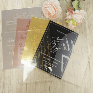 Coated Paper Wedding Invitation <b>Cards</b> <b>Gold</b> Foil Embossing Eco-Friendly 3D Digital Printing Modern Design for Mother's Day - Product Image 2