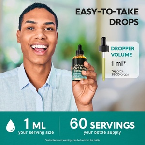 Gotas de Extracto de Hongo de Marca Privada, Suplementos para Adultos para el Alivio del Estrés, 2 ml por Porción, Botella de 60 ml - Product Image 6
