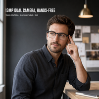 Nouvelles lunettes intelligentes AI de traduction en temps réel avec caméra, assistant IA, contrôle gestuel, pour hommes et femmes, pour l'extérieur