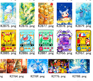 YQ Pokemoned Ascended Heroes - Llaveros de arte divertido, estuche acrílico, proveedor mayorista, escultura de papel 3D Pokémoned, cuentas de cristal. - Product Image 4