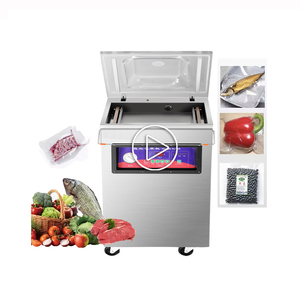 Máquina automática de envasado al vacío de 1kPa, 400mm, cámara única para verduras, pollo, bolsa de película, opciones de embalaje de papel - Product Image 1
