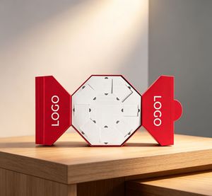 Caja de Regalo Octogonal Rígida de Cartón Personalizada con Impresión de Logotipo a Cuatro Colores para Empaque de Artesanías - Product Image 1