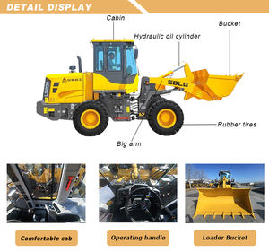 Nouveau modèle de machines de terrassement, chargeuse frontale diesel 4x4 8 tonnes bon marché, chargeuse sur pneus multifonction - Product Image 4