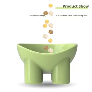 Pipitao originale elefante gamba gatto ciotola di colore Macaron con protezione per il collo ciotola Anti-fuoriuscita per animali domestici - Product Image 3