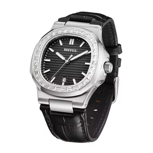 <span class=keywords><strong>Montre</strong></span> à quartz pour homme de marque supérieure, <span class=keywords><strong>bracelet</strong></span> en <span class=keywords><strong>cuir</strong></span>, cadran en verre, <span class=keywords><strong>bracelet</strong></span> de 20 mm, boîtier en acier inoxydable, <span class=keywords><strong>montre</strong></span> de luxe pour homme - Product Image 6