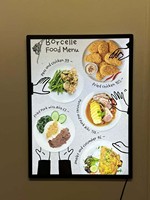 Boîte Lumineuse Publicitaire Intérieur/Extérieur à Cadre en Aluminium, Panneaux Électroniques, Tableau de Menu pour une Promotion Efficace