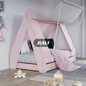 Meubles de chambre à coucher en bois multicolores pour enfants de 9 ans, ensemble de <span class=keywords><strong>lit</strong></span> pour enfants, <span class=keywords><strong>tipi</strong></span>, Camas pour enfants, <span class=keywords><strong>lit</strong></span> en forme de tente avec berceau - Product Image 4