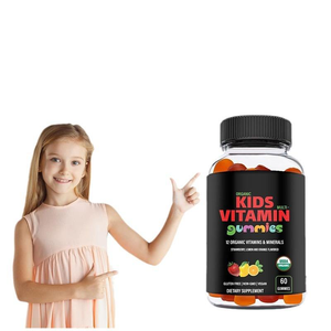 Complément alimentaire multivitaminé en gommes pour enfants et adolescents, biologique, soutien immunitaire et digestif, 12 vitamines et minéraux, fraise, citron, orange - Product Image 5