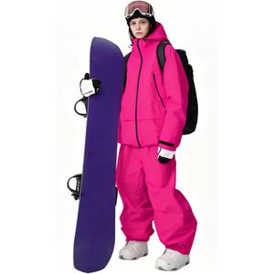 Ensemble veste et pantalon de ski FOXA pour femme, imperméable, isolé, pour snowboard, vêtements d'hiver pour activités de plein air - Product Image 1