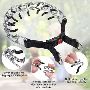 Collar de Metal para Perro, Collar de Adiestramiento Ajustable, Collar de Estrangulamiento con Hebilla de Liberación Rápida para Perros Pequeños, Medianos y Grandes - Product Image 5