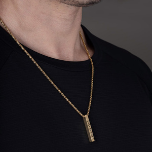 Colgante de Barra Vertical Lisa de Acero Inoxidable al por Mayor <span class=keywords><strong>para</strong></span> Fabricantes, Colgante Personalizado Grabado en Blanco DIY, Collar, Regalo <span class=keywords><strong>para</strong></span> el Dí<span class=keywords><strong>a</strong></span> del Padre - Product Image 2