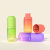 Flacon de lotion en verre rouge personnalisé avec logo, 30 ml, flacon en verre portable, flacon de sérum de voyage anti-fuite avec pompe