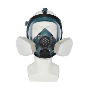 Masker pernapasan udara <span class=keywords><strong>filter</strong></span> asap terhadap suhu tinggi <span class=keywords><strong>filter</strong></span> ganda wajah penuh masker gas silikon mudah dibersihkan - Product Image 6