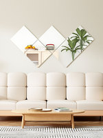 Miroir mural décoratif auto-adhésif flexible en verre flotté doublement laqué pour la vente en gros