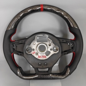 Marco de Volante de Fibra de Carbono Real para Volkswagen <span class=keywords><strong>Golf</strong></span>, Passat, <span class=keywords><strong>GTI</strong></span>, R, Transporter, Cabrio, Vento - Product Image 6