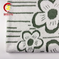 Tissu en polaire sherpa jacquard à motif floral, adapté aux textiles de maison, aux couvertures et aux tapis