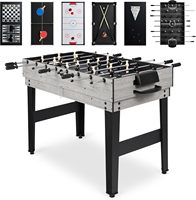 Meilleur Choix Table de Jeu Multifonction 10-en-1 Personnalisable pour Enfants et Adultes : Hockey, Baby-Foot, Billard, Tennis de Table, Échecs, Dames - 2x4ft