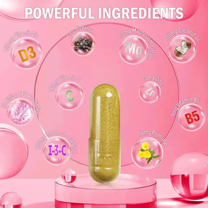 Suplemento de Vitaminas Probióticas para el Acné en Adultos, Marca Privada OEM ODM, Mezcla de 9 Cepas, EGCG, Guggul Ut-Skin, Cápsulas de Apoyo Hormonal - Product Image 4