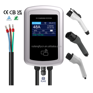 RTFLY Nouvelle Conception <span class=keywords><strong>Chargeur</strong></span> Mural <span class=keywords><strong>Double</strong></span> pour Véhicules Électriques 22 kW Charge Rapide <span class=keywords><strong>Double</strong></span> Station de Recharge pour Voitures Électriques GB/T Type 1 Type 2 - Product Image 1