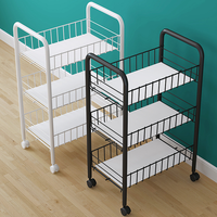 Vente chaude Multicouche Amovible Fil Métallique Présentoir Légumes Stockage Étagère Rack Chariot Chariot