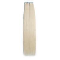 Extensions de cheveux naturels Remy à bandes adhésives pour mariées et événements spéciaux, adhérence douce, aspect naturel, une seule paire, tissage doux pour la peau.