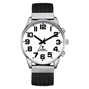 Reloj parlante en Inglés británico con ajuste automático <span class=keywords><strong>de</strong></span> números grandes para personas con discapacidad visual, <span class=keywords><strong>ciegos</strong></span> o ancianos-Nylon - Product Image 1