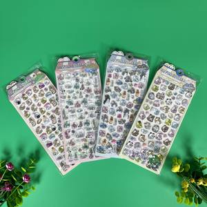 Autocollants 3D en plastique cristallin gaufré populaires <span class=keywords><strong>Yoyo</strong></span> Family, pour la maternité, les dessins animés, les récompenses scolaires, la décoration de téléphones portables, modèle - Product Image 1