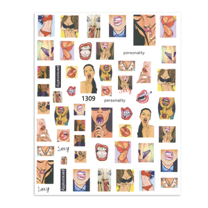Personalizado 3D DIY rojo Blanco Amor Cupido labios uñas arte pegatinas Corazón en forma de corazón francés Día de <span class=keywords><strong>San</strong></span> Valentín adhesivo prensa <span class=keywords><strong>manicura</strong></span> - Product Image 4