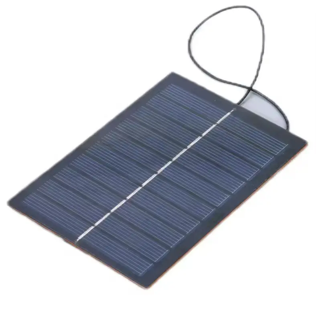 Custom Lightweight 5V 6V N-Type All Black Polycrystalline Mini PET DIY Solar Panel 1.3W for Toys & Lights