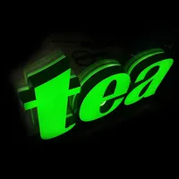 Enseigne LED en acrylique 3D personnalisée de qualité supérieure GFace, éclairage latéral, étanche IP65, décoration publicitaire, couleurs personnalisées, haut de gamme