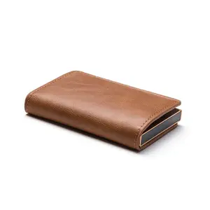 Promotional OEM Golden Supplier Genuine Leather Wallet With Rfid