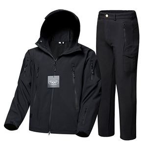 DF14 Winter softshell jacket and pant suit windproof inside fleece stock wholesales - Product Image 5